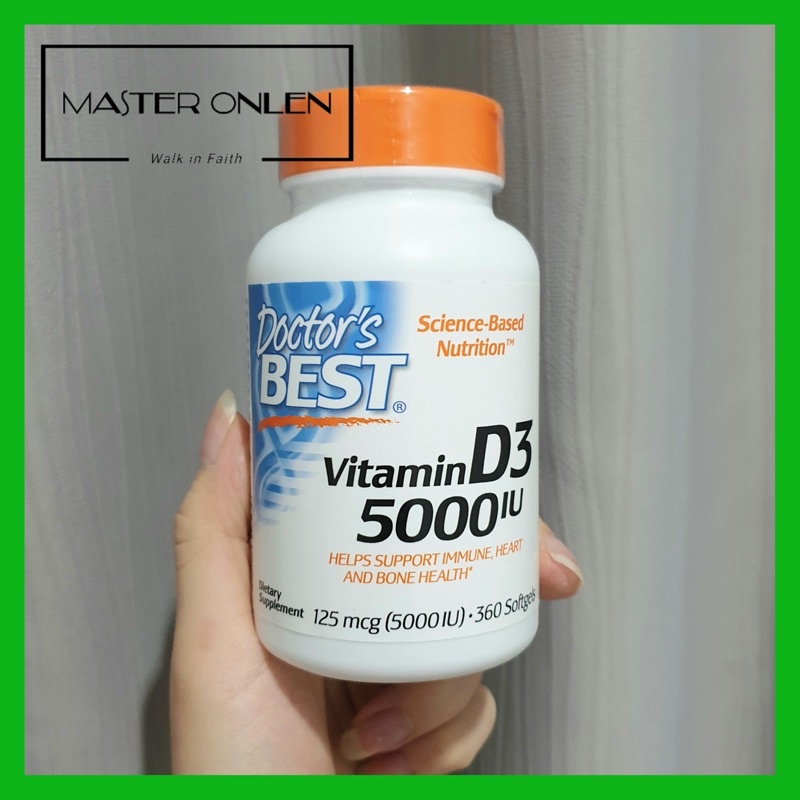 Jual Doctor’s Best Vitamin D3 5000 iu 360 softgel D 3 5000iu Usa