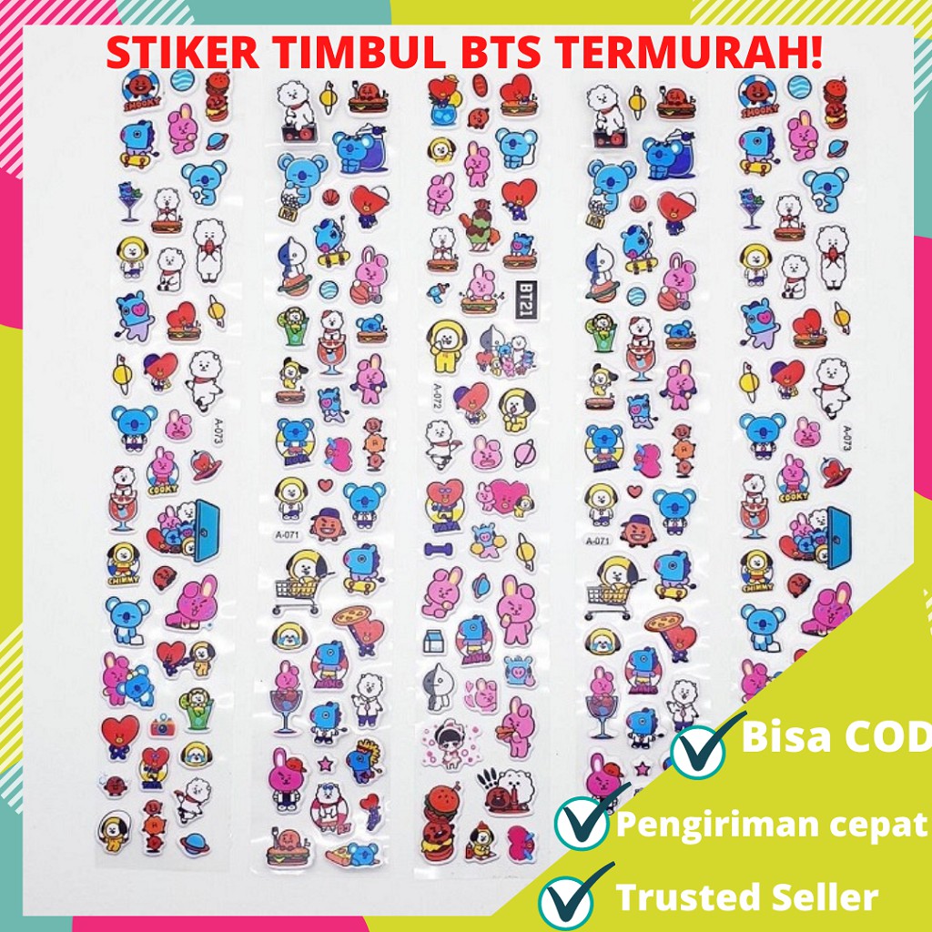 Jual [COD] STIKER BTS BT21 3D / STICKER 3D BTS BT21 / STIKER BT21 ...