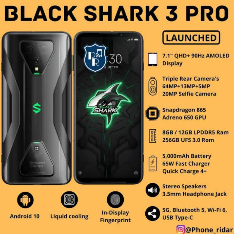 Jual Xiaomi Black Shark 3 Pro 256GB Terlengkap & Harga Terbaru