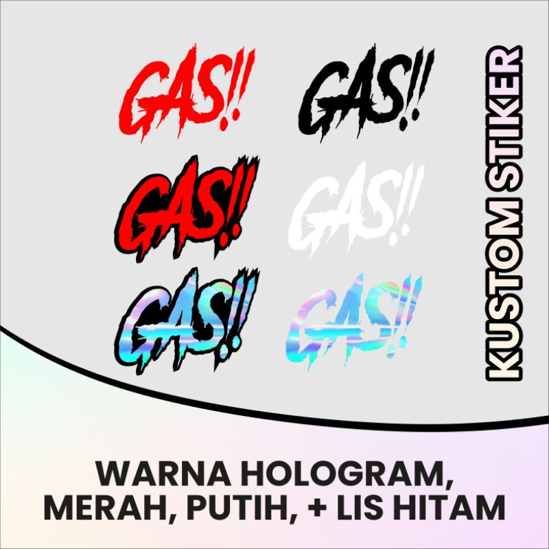 Jual STIKER GAS!! HOLOGRAM CUSTOM | Shopee Indonesia