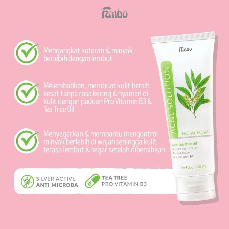 Jual Fanbo Acne Solution Facial Foam | Shopee Indonesia