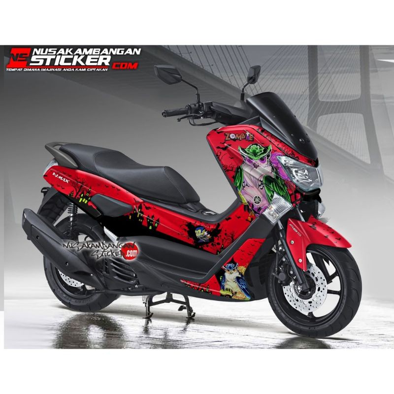 Jual Decal Stiker Motor Yamaha Nmax Full Body Owl Merah Grafis Racing