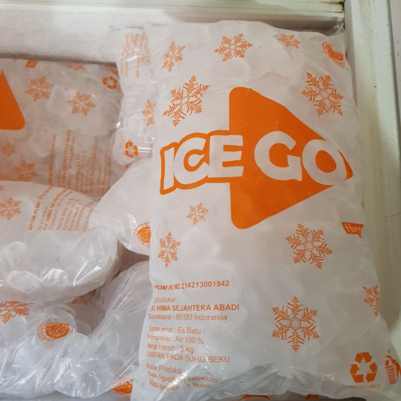 Jual Es Batu Kristal Ice Tube Kristal Es Kristal Kemasan 5kg Ice