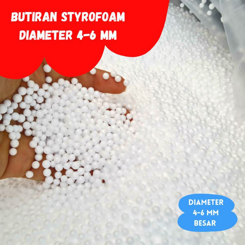 Jual Butiran Styrofoam Isi Bean Bag Size Besar ( 4-6 Mm )/ Butiran ...