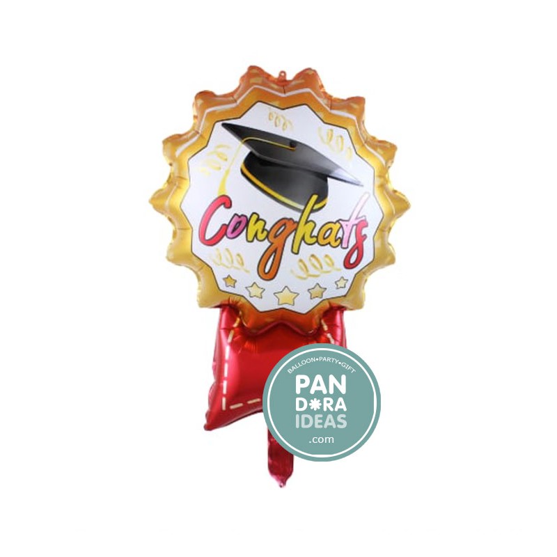 Jual Congrats Graduation Red Badge Balloon Balon Foil Wisuda Shopee