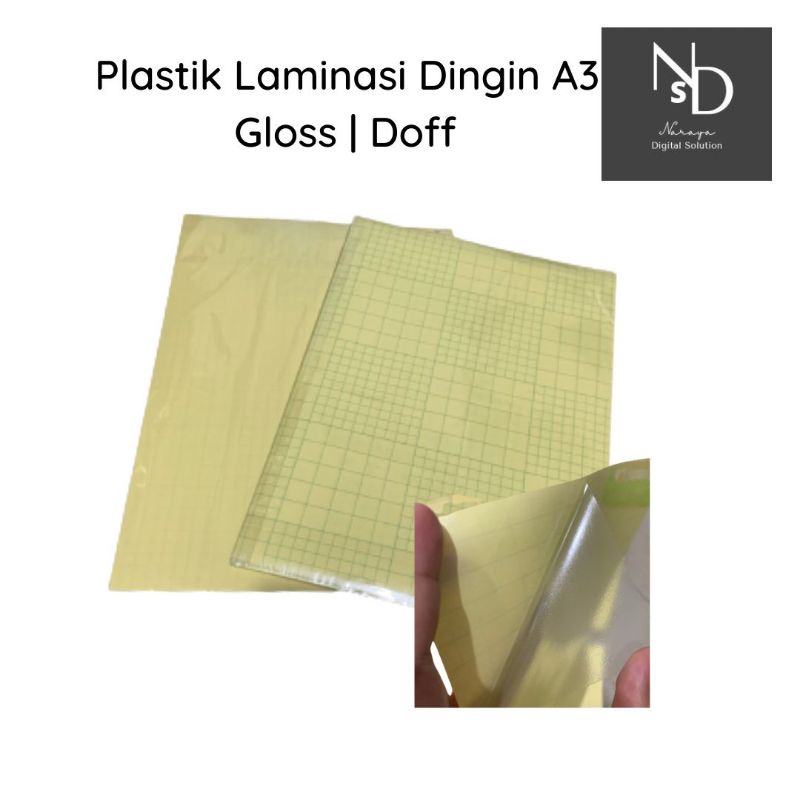 Jual Plastik Laminasi Dingin A3 Gloss Doff Ecer Minimal 10lembar