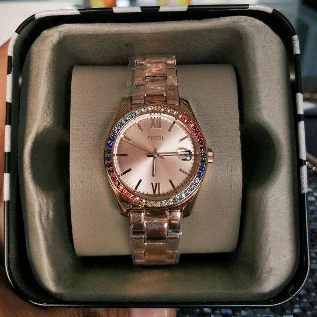 Jam Tangan Fossil ES4491 Scarlette Three Hand Rose Gold Jam Tangan Fossil Scarlette Rose Gold