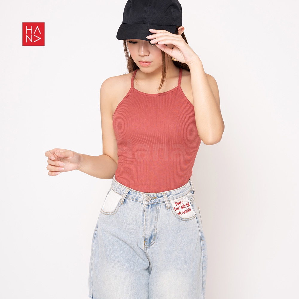 Jual Hana Fashion - Nora Basic Crop Tank Top Rajut Atasan Wanita ...