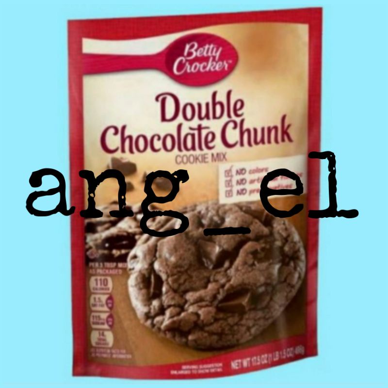 Jual Betty Crocker Double Chocolate Chunk Cookie Mix (496g) Shopee Indonesia