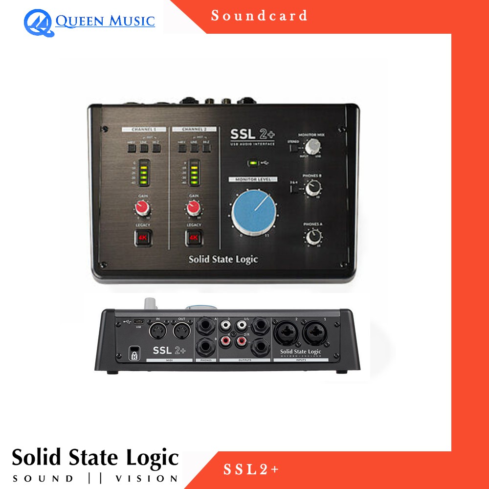 Jual Solid State Logic SSL2+ USB Audio Interface, 2-in/4-out | Shopee ...