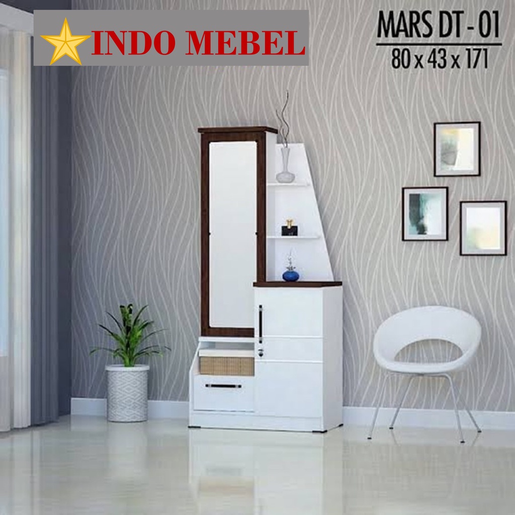 Jual Meja Rias / Make up Cermin Putih Astrobox Minimalis Mars DT-01 ...