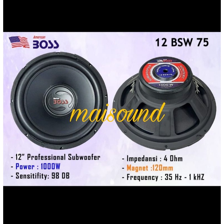 Speaker subwoofer 12 hot sale inch american boss