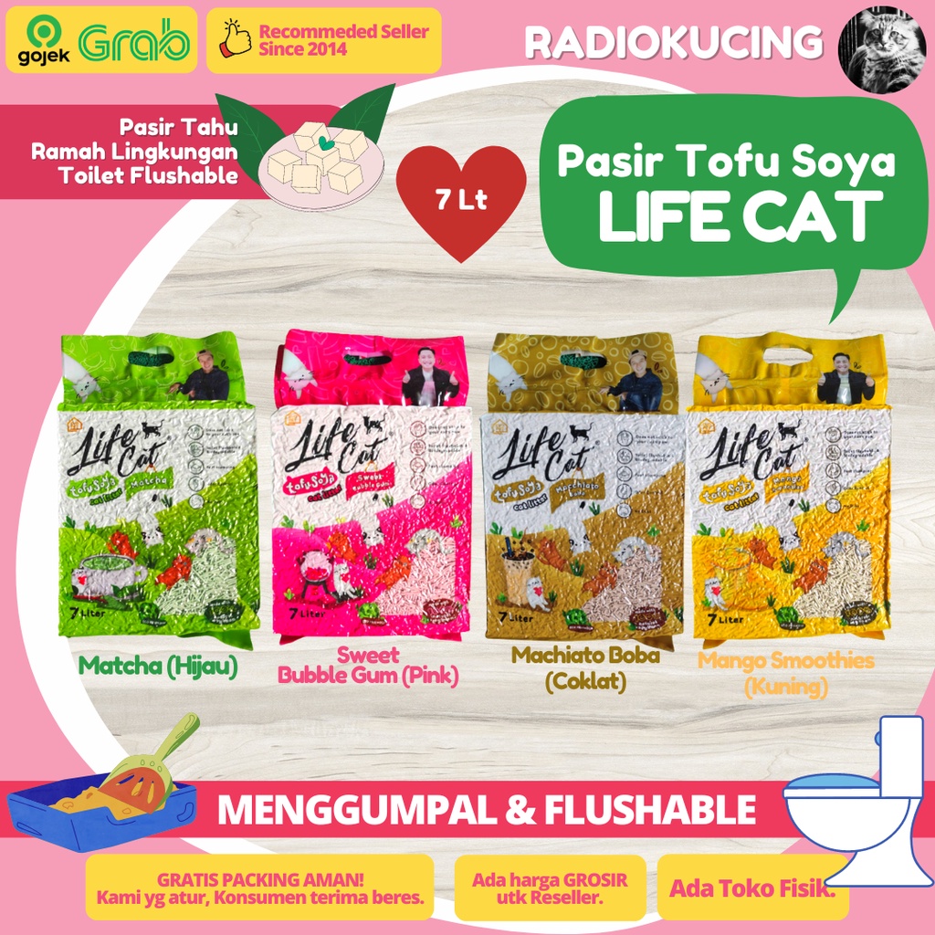 Jual Pasir Life Cat Tofu Soya Kemasan Lt Juwies Radio Kucing