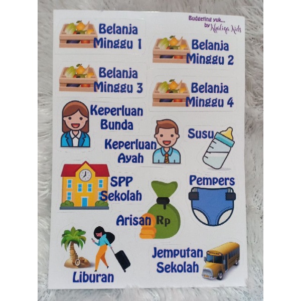 Jual Sticker Stiker Budgeting Keuangan Shopee Indonesia