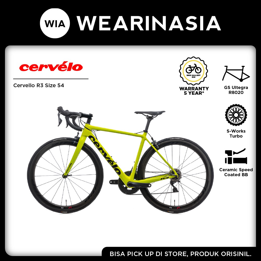 Jual Cervelo R3 Size 54 Sepeda Roadbike Original Garansi Resmi