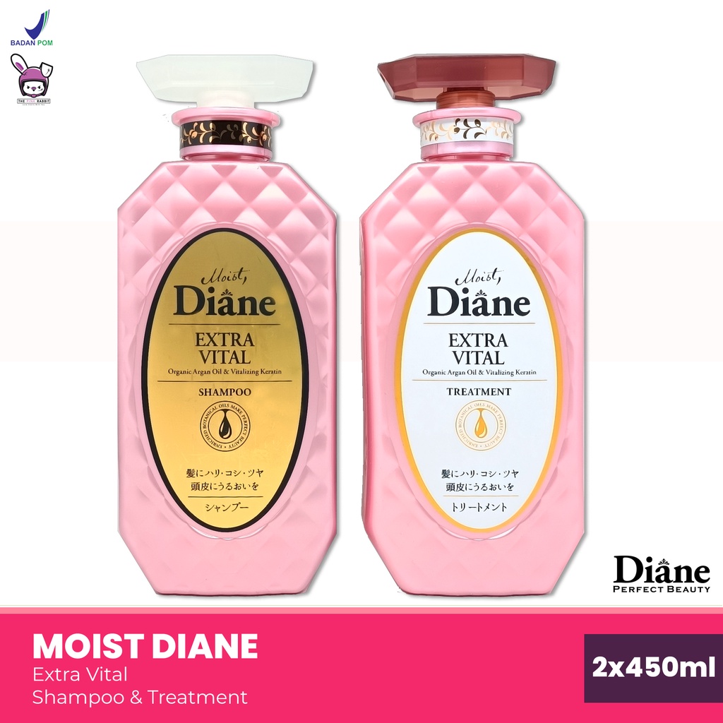 Jual MOIST DIANE Extra Vital Shampoo + Treatment (Made in Japan) Shopee Indonesia