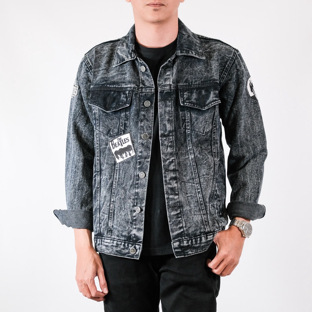 Jaket clearance jeans black