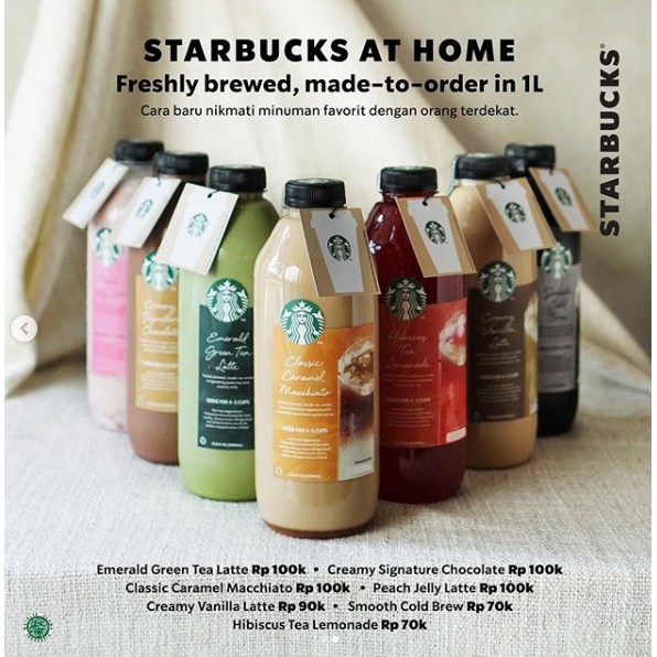 Jual Starbucks 1 Liter (FREE PAPER BAG + PAPER STRAW) Shopee Indonesia