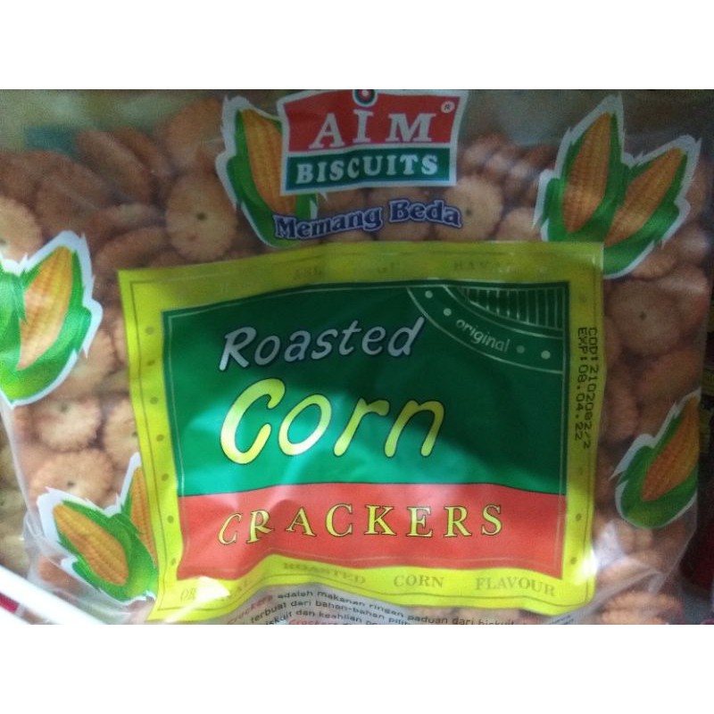 Jual Roasted Corn Cracker Aim Biscuit Gram Shopee Indonesia