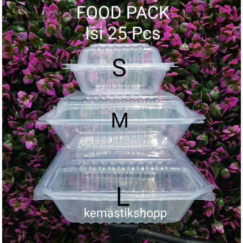 Jual Lunch box plastik / food pack (ISI 25/PACK) Shopee Indonesia