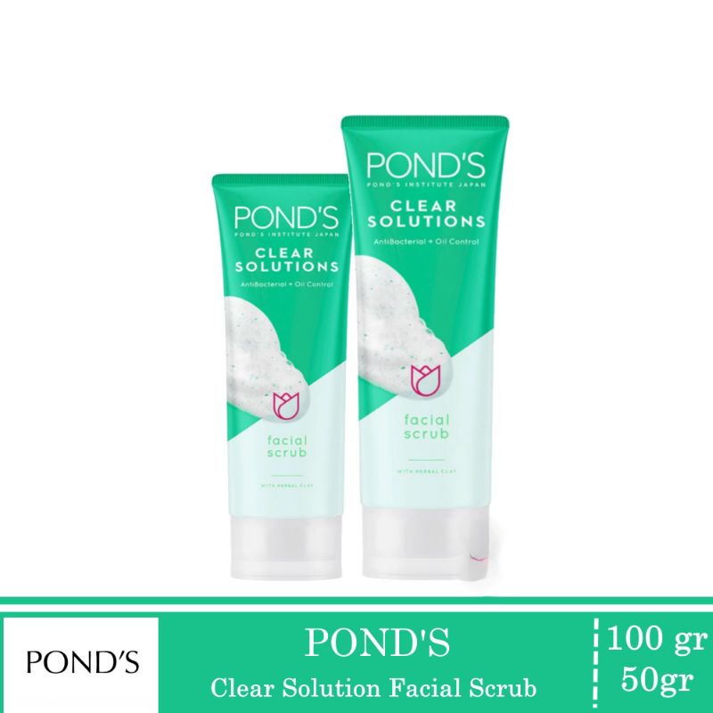 Jual Pond's Clear Solution Facial Scrub 50 & 100 gr | Shopee Indonesia