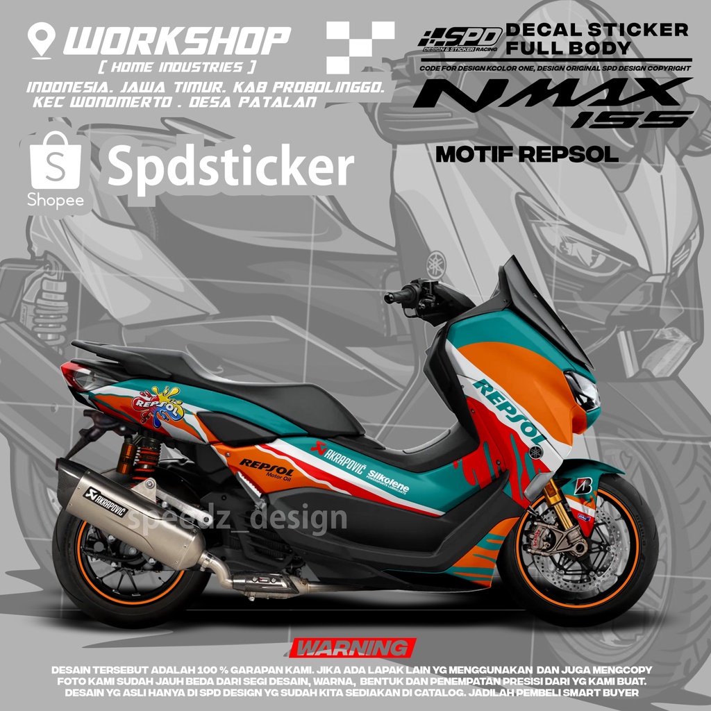 Jual decal stiker nmax 155 repsol racing keren full body | Shopee Indonesia