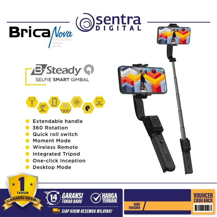 Jual Brica B-Steady Q Selfie Smart Gimbal | Brica BSteady Q | Shopee ...