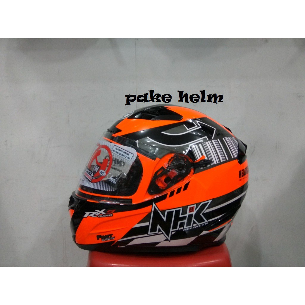 Helm full face store orange