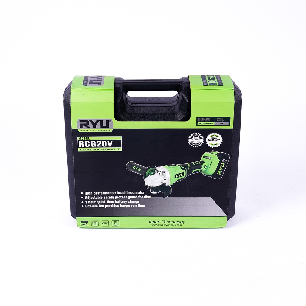 Jual Mesin Gurinda Cordless Ryu RCG20V Angle Grinder | Shopee Indonesia
