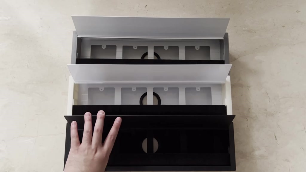 Jual GROMMET BOX KOTAK PENUTUP LUBANG KABEL MEJA KERJA KANTOR 40CM ISI ...