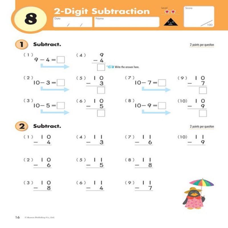 Jual Level B kelas 2 buku KUMON matematika kelas 1 2 3 4 5 6 soal ...