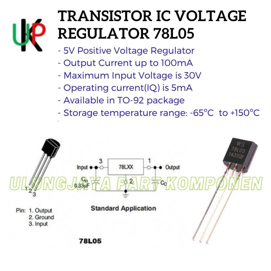 Jual transistor ic voltage regulator 78l05 78L05 IC | Shopee Indonesia