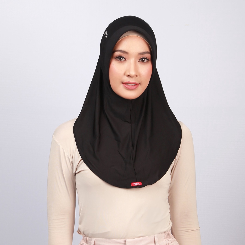 ZOYA Bergo Sora - Kerudung Jilbab Hijab Instan Bergo Jersey Muslim Wanita Hijab Instant Sport Terlaris