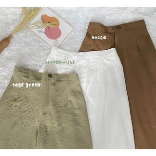 Kulot Crinkle Highwaist Premium Kancing Resleting
