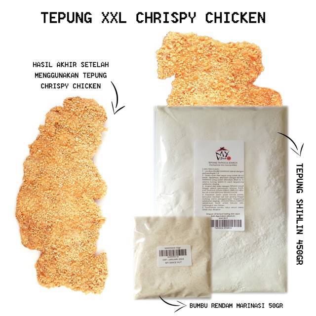 Jual PAKET TEPUNG CRISPY CHICKEN 500GR MODIFIED TAPIOCA XXL SHIHLIN