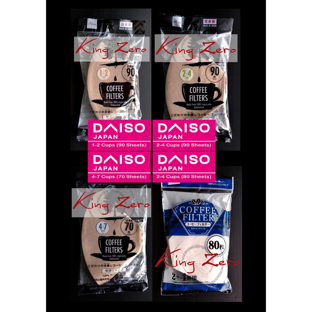 Jual DAISO Kertas saring kopi/Coffee Filter Paper/ 1-2 / 2-4 / 4-7 Cups ...