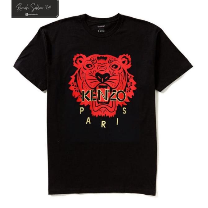 FNC kaos KENZO SIGNATURE TIGER T SHIRT KENZO WANITA PRIA baju MACAN OVERSIZE kaos big size S M L XL XXL 3XL 4XL kaos pria kaos wanita