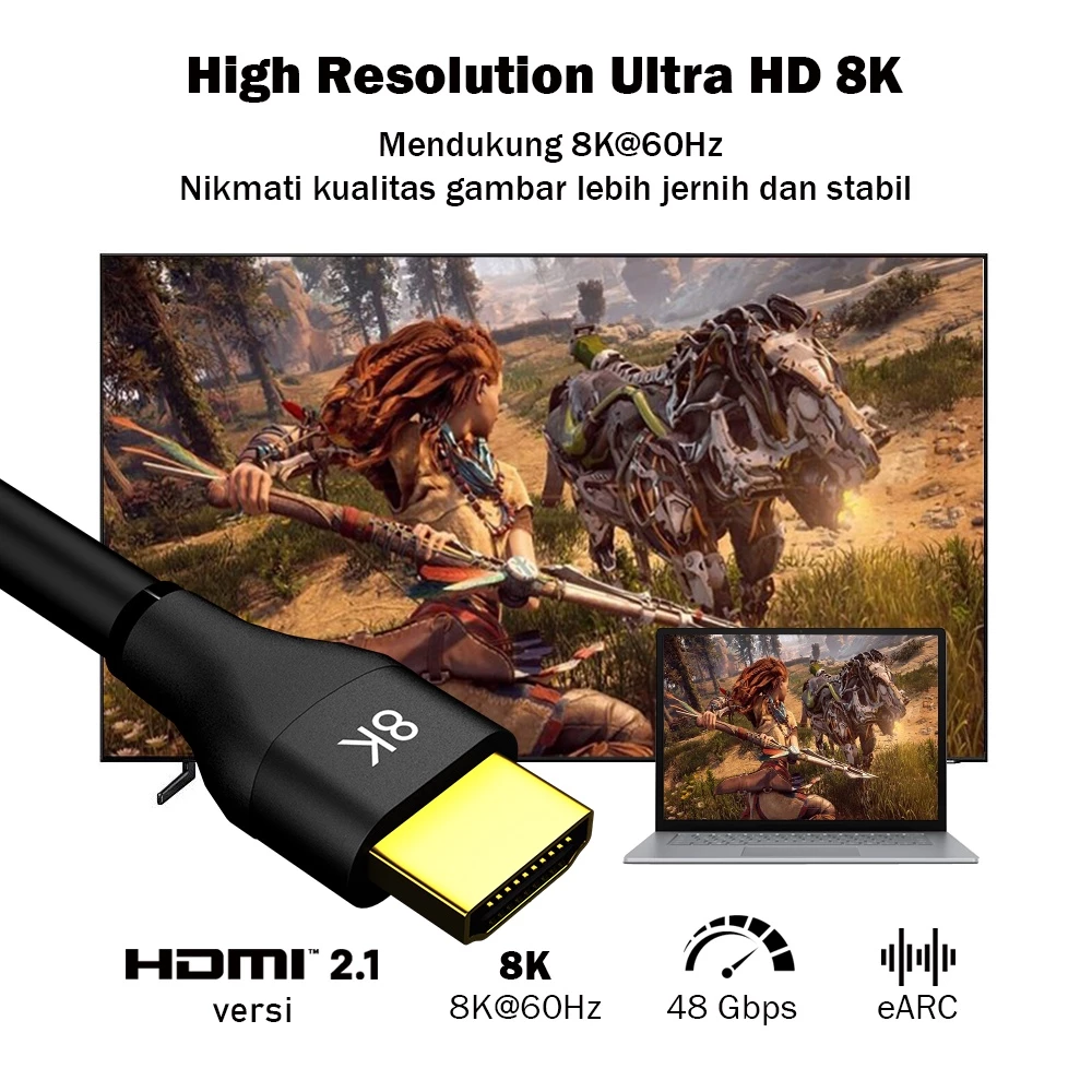 Kabel HDMI 2.1 High Speed UHD 8K HDR HDMI Cable 5M PX HDMI-5X