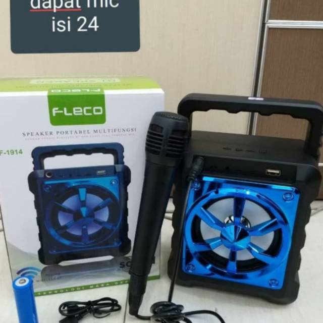 Jual Speaker Bluetooth Fleco F Free Microphone Shopee Indonesia