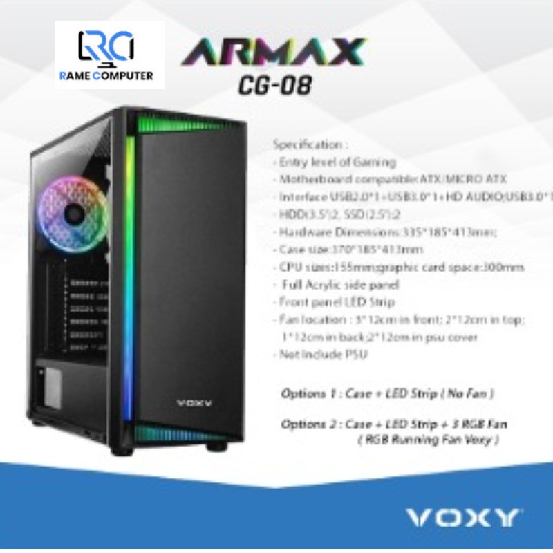 Jual CASING VOXY ARMAX CG-08 / CASE PC COMPUTER | Shopee Indonesia