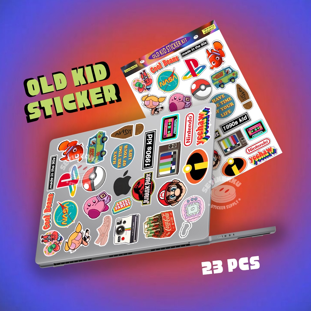 Jual Old Kid 90's Sticker Pack A5/A6 (23pcs) | Shopee Indonesia