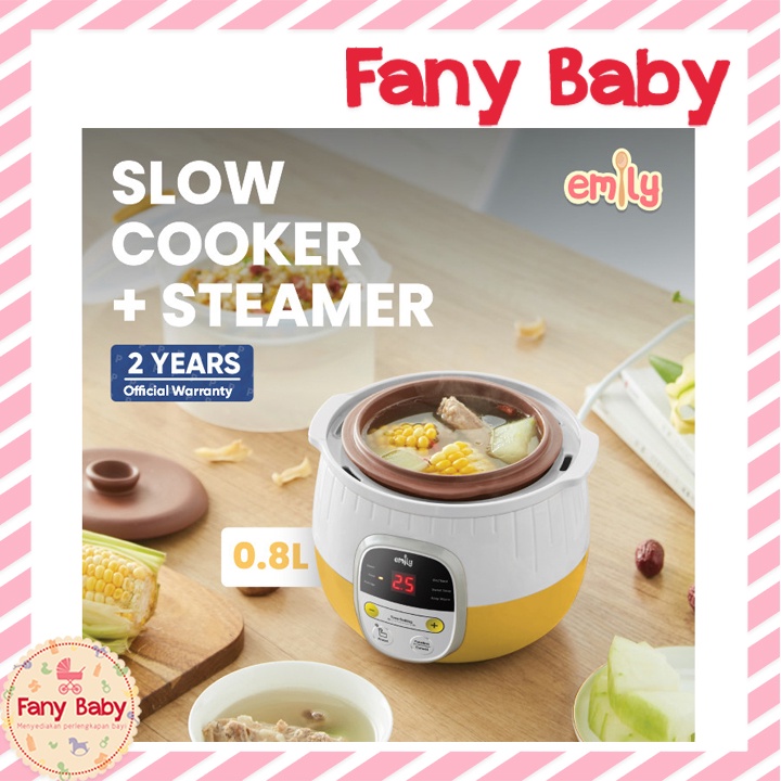 Jual EMILY SLOW COOKER + STEAMER 0.8L Shopee Indonesia