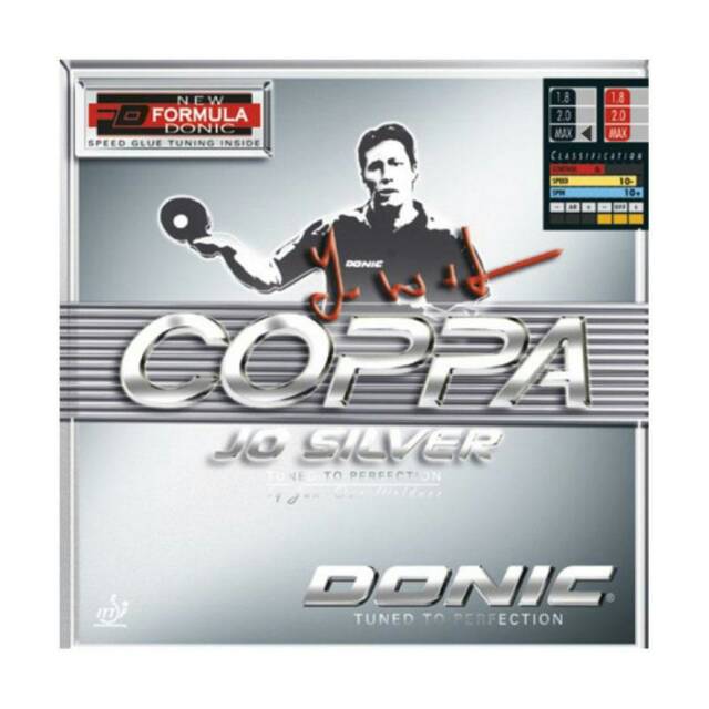 Gomma Da Tennistavolo DONIC Coppa X3 Silver – Morbida, Con Ottimo Controllo E Suono, Per Giocatori Allround