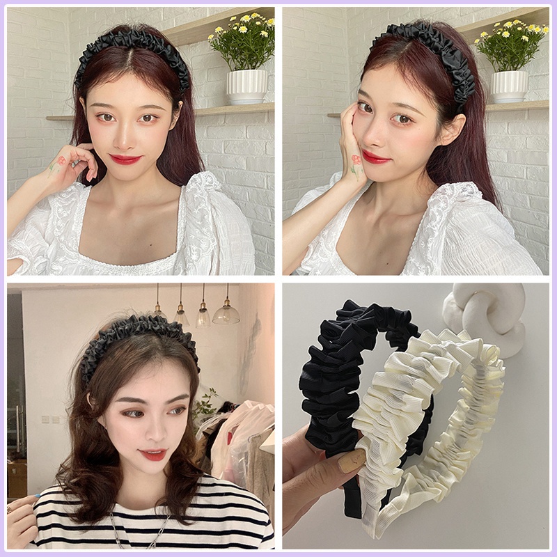 Jual Bando Nagita Slavina Ruffle / Bando Scrunchie Ruffles Kerut Korea ...