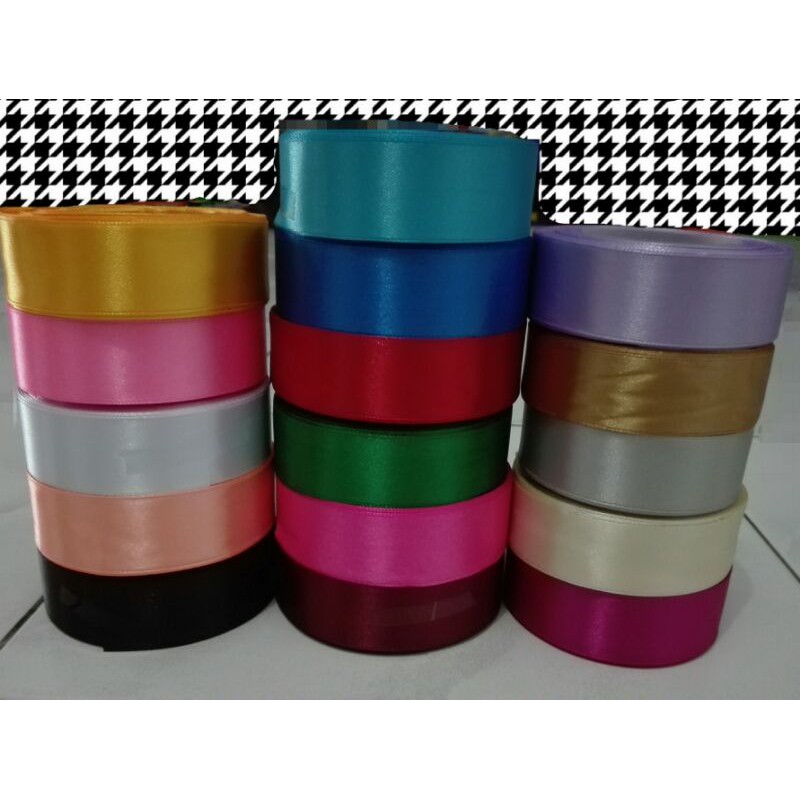 Jual Pita Satin 2 5cm Meteran Pita Kado Pita Metalik Harga Per Meter