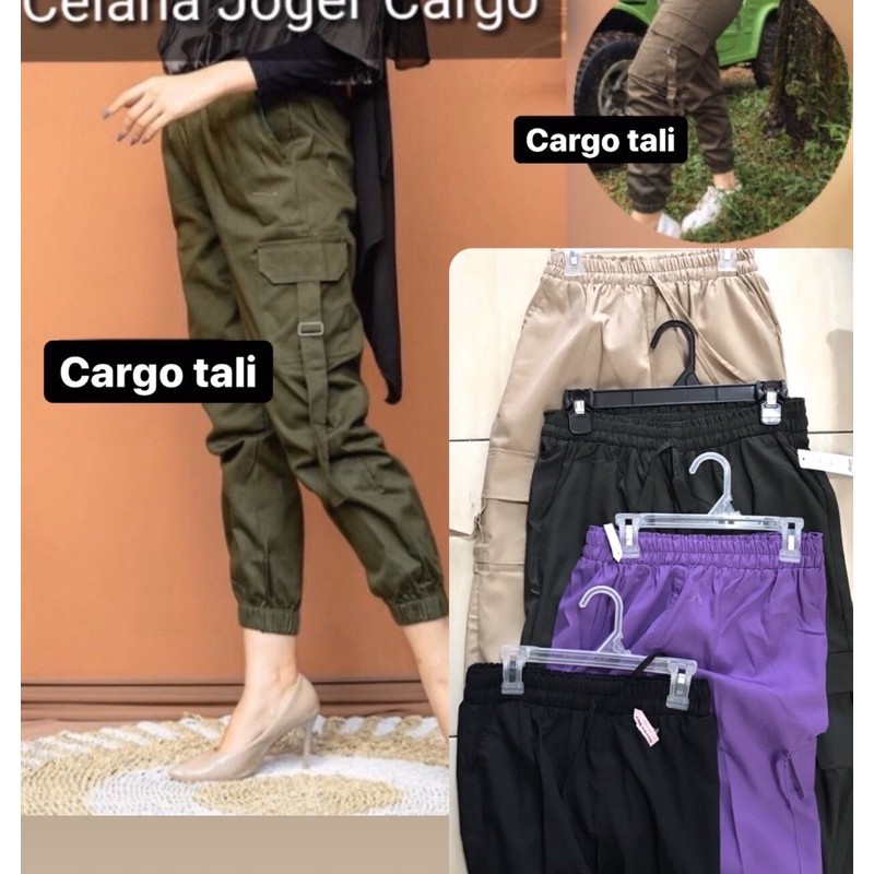 Jual CELANA JOGGER CARGO TALI CEWEK / CELANA JOGGER TIMANG / BAGGY ...