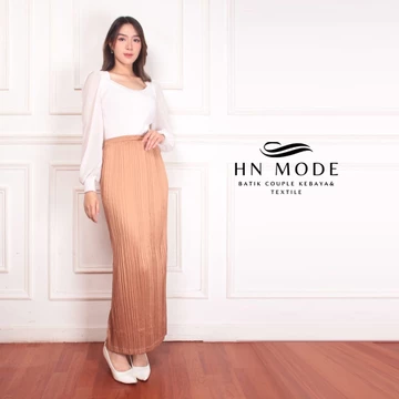 HN MODE Rok Plisket Polos Premium Satin Velvet Bawahan Rempel Polos Buat Formal Casual Look