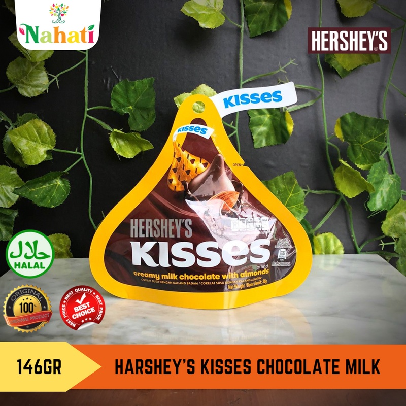 Jual Hersheys Kissess Milk Chocolate Almonds /Coklat Almond - 36gr ...