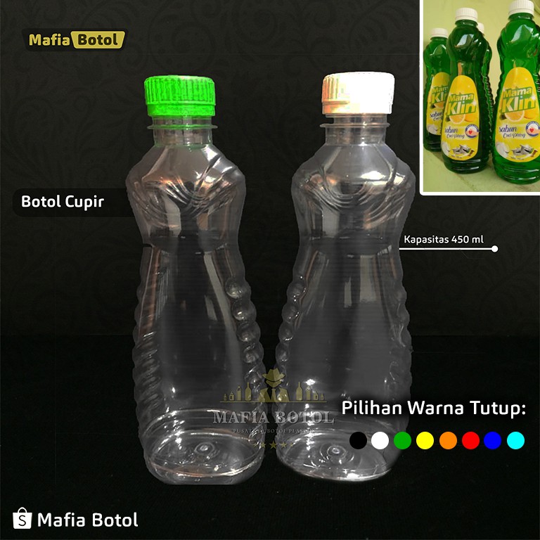 Jual Botol Plastik Cupir Sabun Cair Cuci Piring Sunlight Mama Lemon 450 Ml Tutup Ulir Murah 