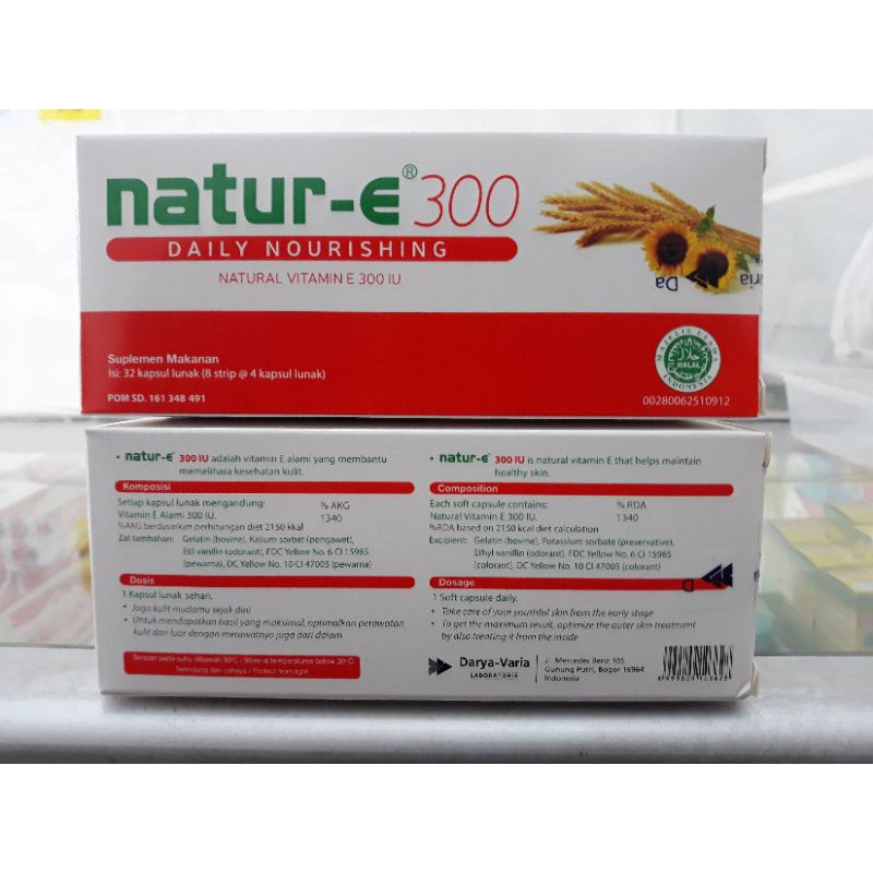 Jual Natur E 300 IU Daily Nourishing (1 Strip Isi 4 Kapsul) | Shopee ...